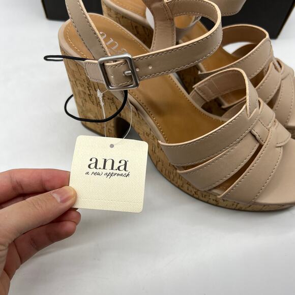 a.n.a Womens Billie Heeled Sandals Nude Color Size 9M - Picture 4 of 14